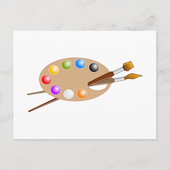 Postal Paleta de artistas (Anverso)