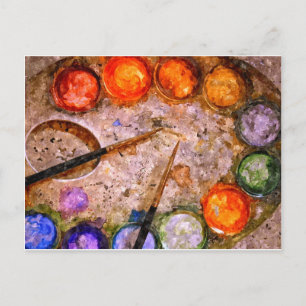 Postal Paleta de artistas