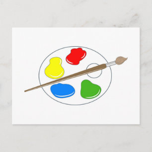 Postal Paleta de artistas