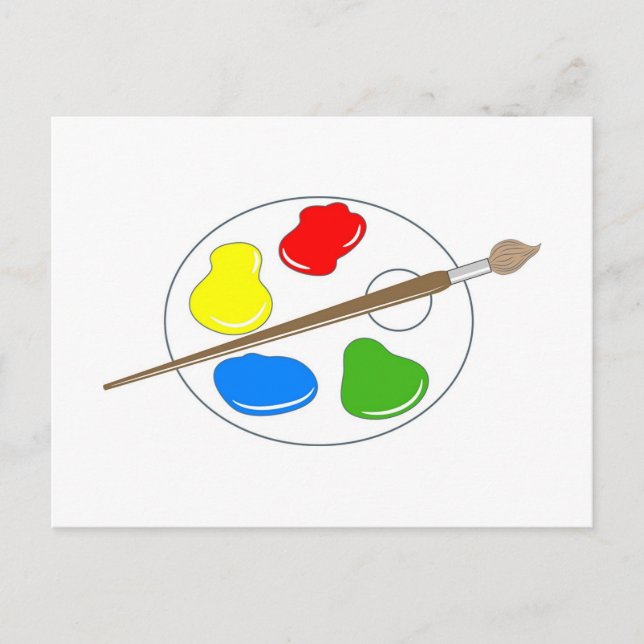 Postal Paleta de artistas (Anverso)