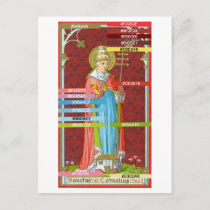 Postal Paleta de colores para el Papa San Cornelio (SAU 0