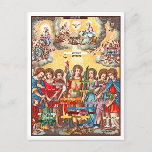 Postal Paleta de colores para los siete brazaletes (CP 00