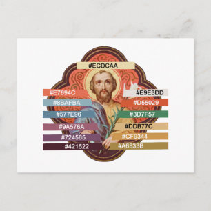Postal Paleta de Colores para Retrato de San José (TF 02)