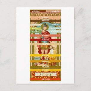 Postal Paleta de colores para San Floriano de Lorch (BK 3