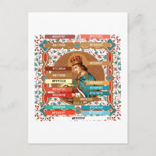 Postal Paleta de colores para San Luis IX el Rey (BK 065)