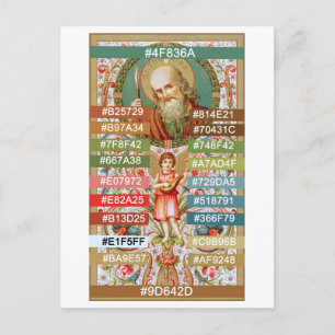 Postal Paleta de colores para San Tomás Apóstol (JMAS 12)