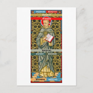 Postal Paleta de colores para Santo Tomás de Aquino (VVP