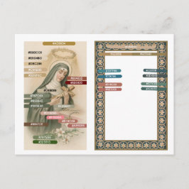 Postal Paletas de color para Santa Rita de Cascia (M 015)