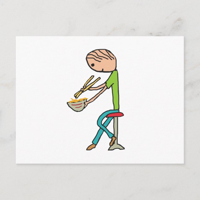 Postal Palillos Y Fideos (Anverso)