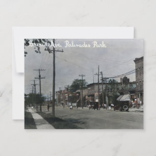 Postal Palisades Park NJ Broad Ave 1920