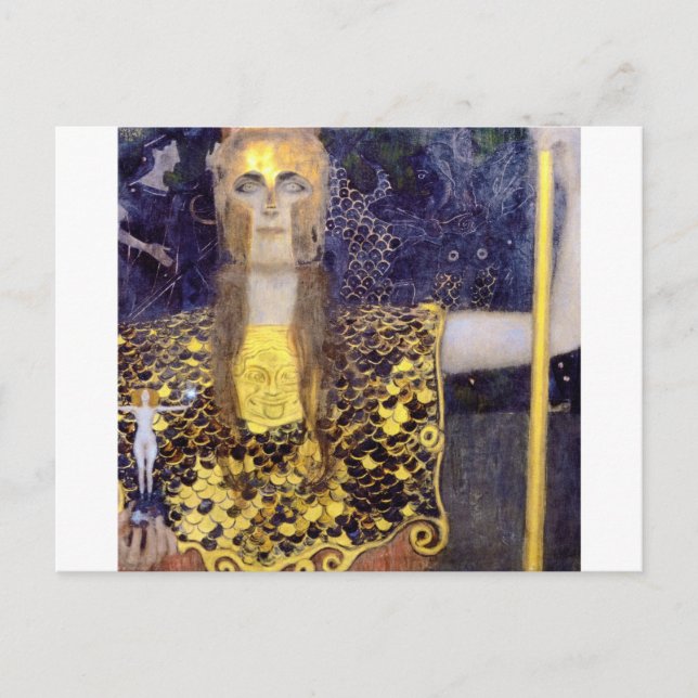 Postal Pallas Athena, Gustav Klimt (Anverso)