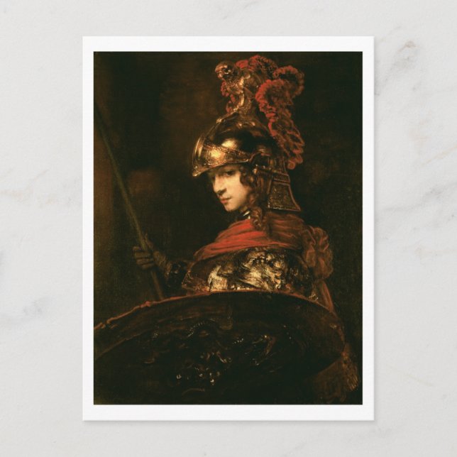 Postal Pallas Athena o, figura blindada, 1664-65 (Anverso)