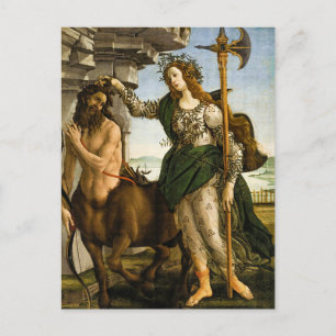 Postal Pallas y el Centauro de Sandro Botticelli
