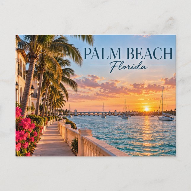 Postal Palm Beach Florida (Anverso)