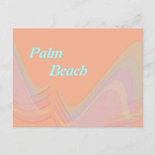 Postal Palm Beach Florida Pastel Wings (Anverso)