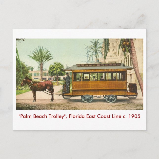 Postal Palm Beach, Florida, Tren (Anverso)