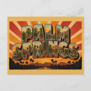 Postal Palm Springs California Oasis del Desierto Canyon