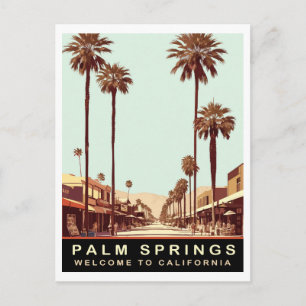 Postal Palm Springs, California, Viajes Antiguos
