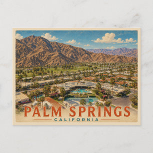 Postal Palm Springs California Viajes Vintage
