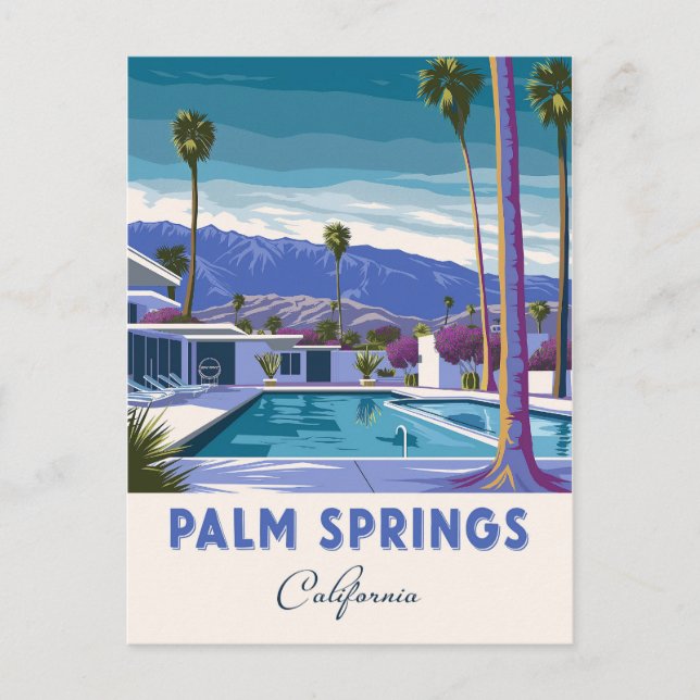 Postal Palm Springs California vintage (Anverso)