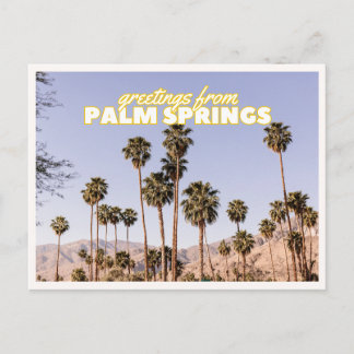 Postal Palm Springs Palmeras Retro Vintage Viajes