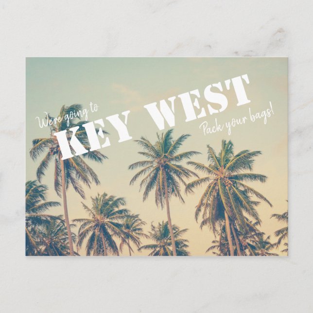 Postal Palm Tree de West Beach Save the Fates (Anverso)