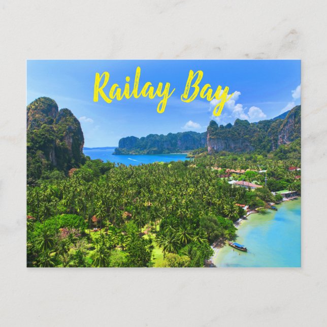 Postal Palm Tree Tropical Thailand Island Bay (Anverso)