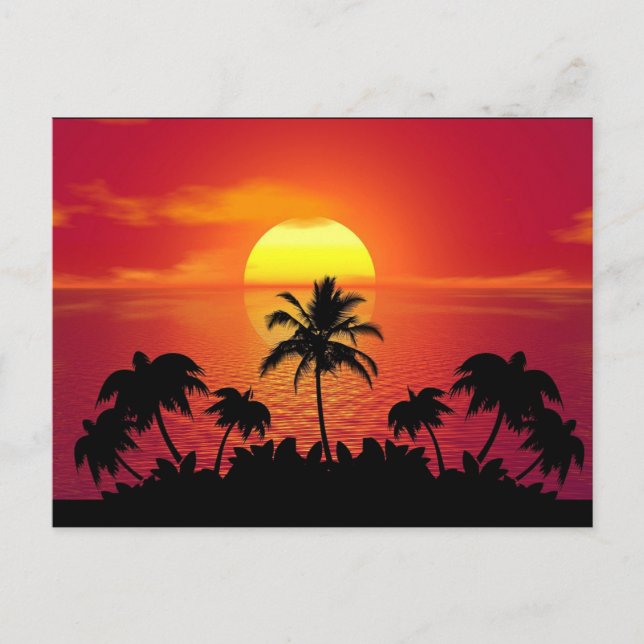 Postal Palm Trees Silhouette-16514 (Anverso)