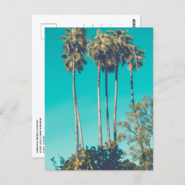Postal Palm Trees Tropicales California Retro