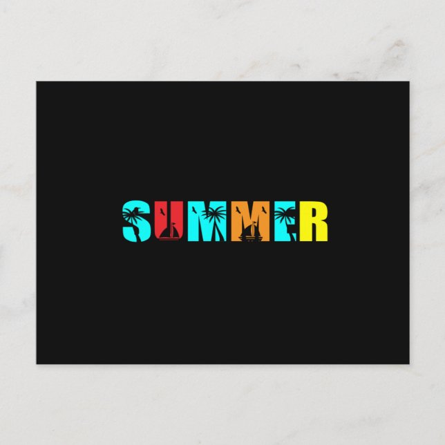 Postal Palma de verano (Anverso)