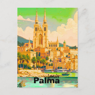 Postal palma spain travel postcard art spain travel postc