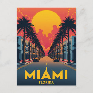 Postal Palmas Art Deco de Miami Beach