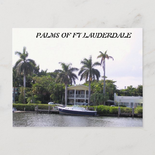 POSTAL PALMAS DE FT LAUDERDALE (Anverso)