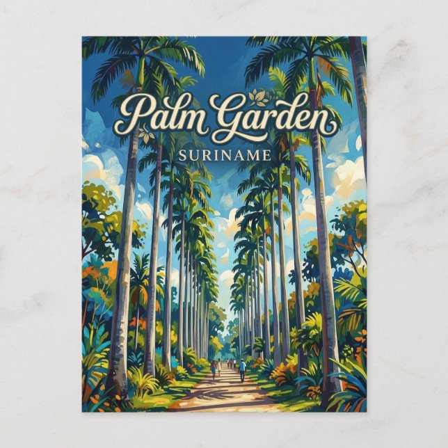 Postal Palmentuin (Jardín de Palmeras) Surinam (Anverso)