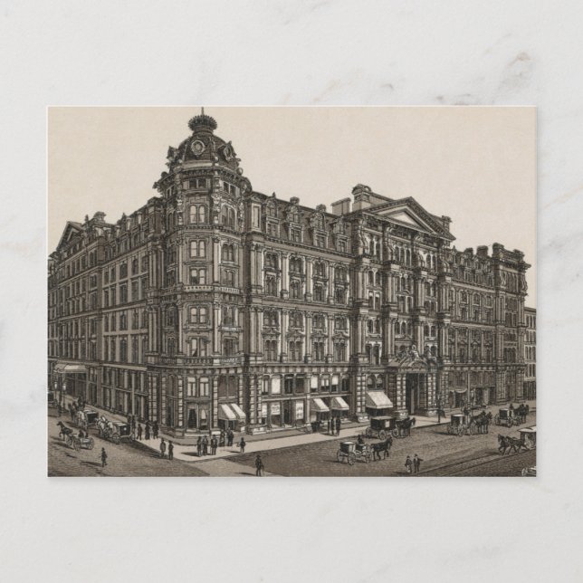 Postal Palmer House, Chicago (c. 1880) (Anverso)