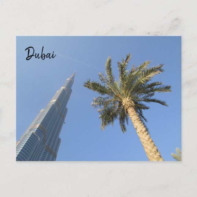 Postal palmera burj khalifa (Anverso)