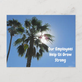 Postal Palmera de Agradecimiento a Empleados Negocios Tro