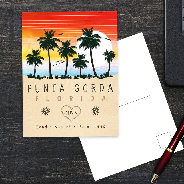 Postal Palmera retro de Punta Gorda Florida de los años 6 (Subido por el creador)