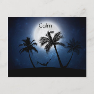 Postal Palmeras a la luz de la luna