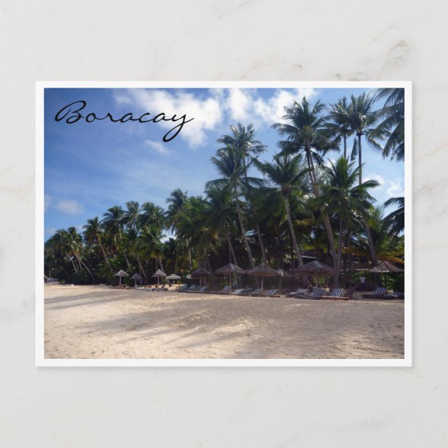 Postal palmeras boracay beach (Anverso)
