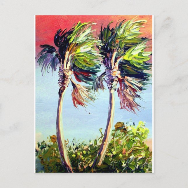 Postal Palmeras en el viento (Anverso)