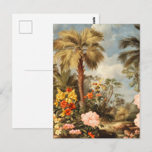 Postal Palmeras Tropicales Botánicas Vintage