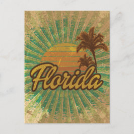 Postal Palmeras y Sol Vintage, Florida