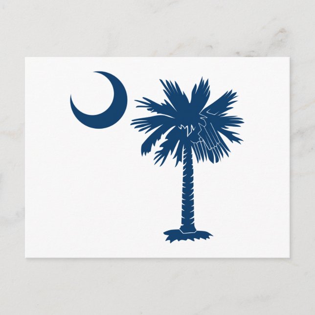 Postal Palmetto azul (Anverso)