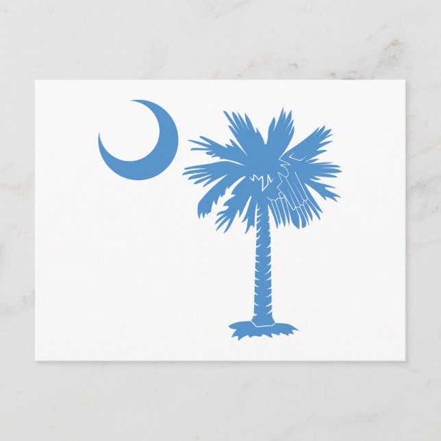 Postal Palmetto azul claro (Anverso)