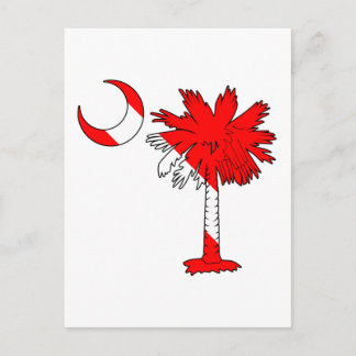 Postal Palmetto de bandera de inmersión