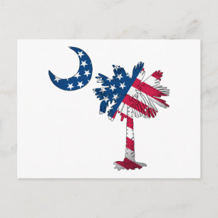 Postal Palmetto de la bandera estadounidense