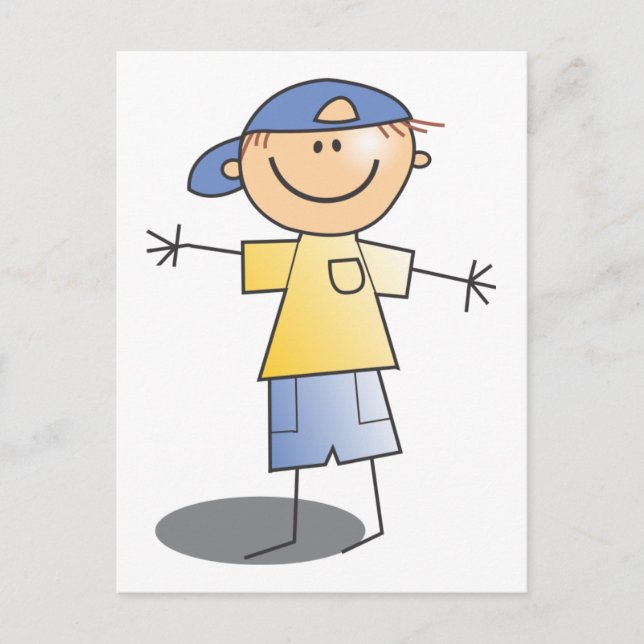 Postal Palo chico + funda azul (Anverso)