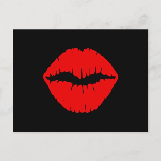 Postal Palo de labios negro y rojo (Anverso)