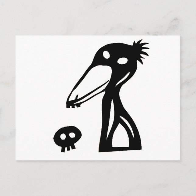 Postal palo de zapatos, balaeniceps rex, palomita ハ ロ コ ビ (Anverso)